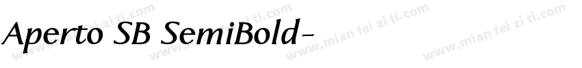 Aperto SB SemiBold字体转换